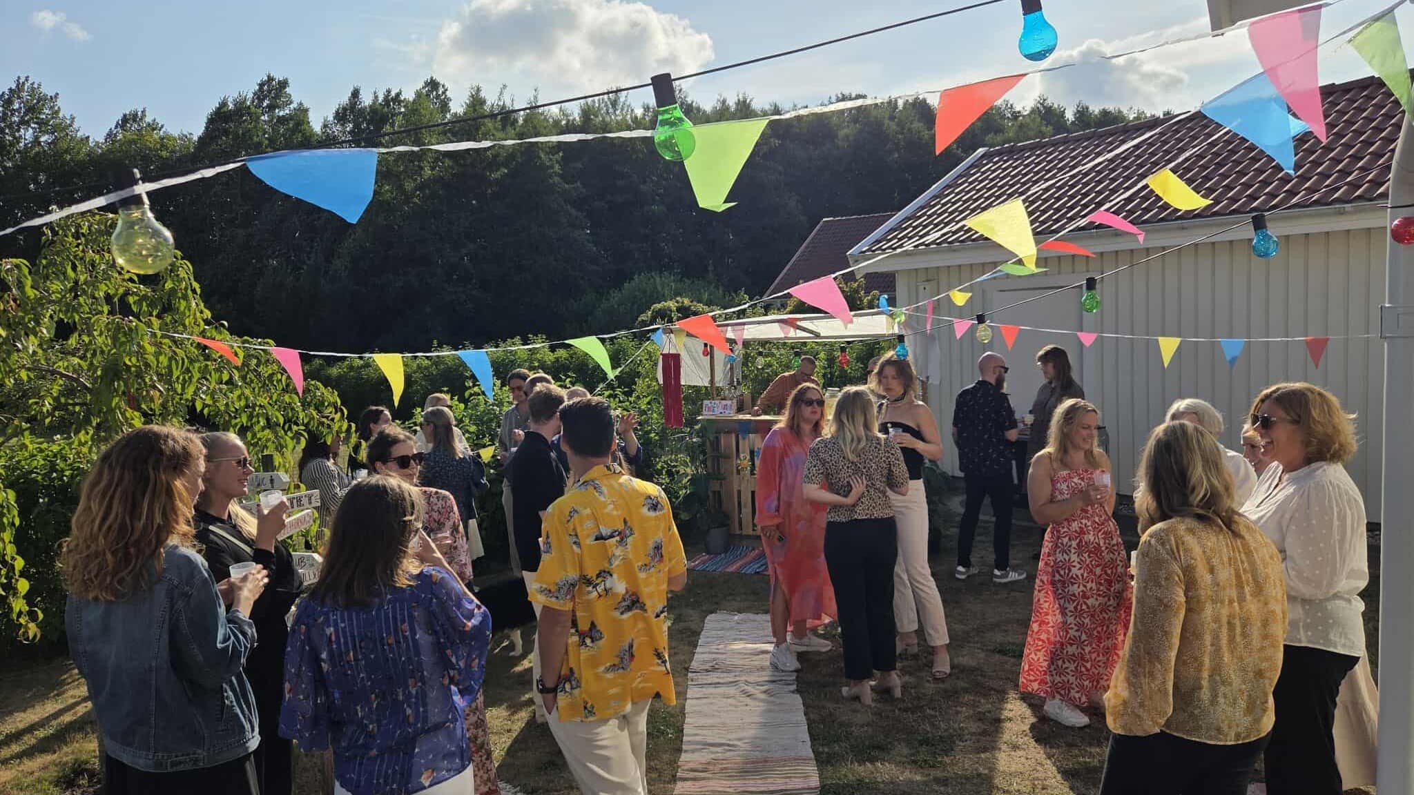 People on a garden party