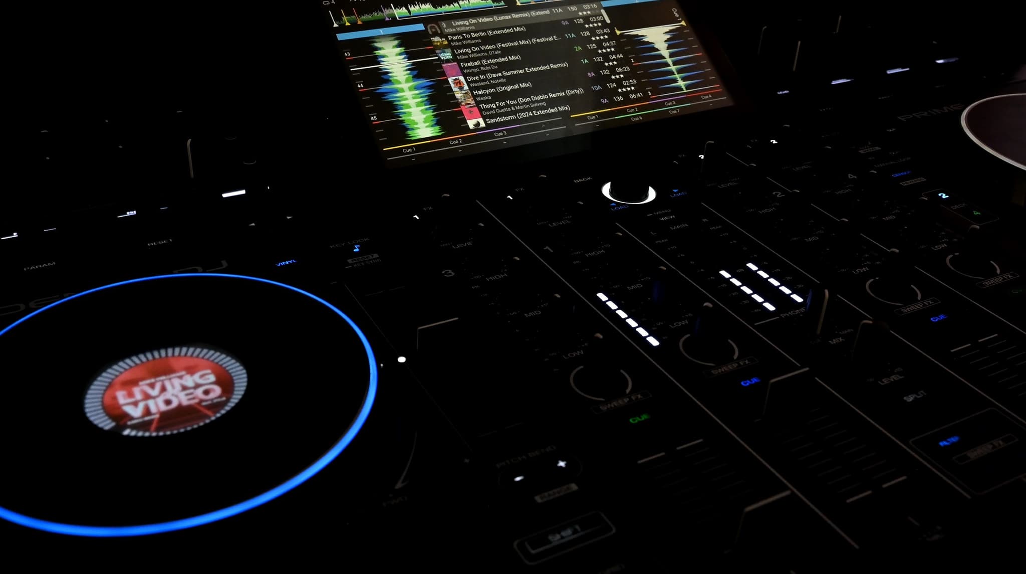 RCF loudspeakers and scenery at a private party